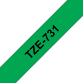 Páska Brother TZ-731 - originálne (Čierny tlač / zelený podklad)