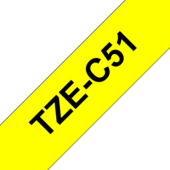Páska Brother TZ-C51 - originálne (Čierny tlač / žltý podklad)