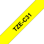 Páska Brother TZ-C31 - originálne (Čierny tlač / signálna žltá)