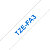 Farbiaca páska Brother TZ-FA3 - originálne (Modrý tlač / biely podklad)