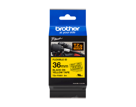 Páska Brother TZ-FX661 - originálne (Čierny tlač / žltý podklad)