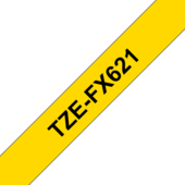 Páska Brother TZ-FX621 - originálne (Čierny tlač / žltý podklad)