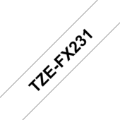 Páska Brother TZ-FX231 - originálne (Čierny tlač / biely podklad)