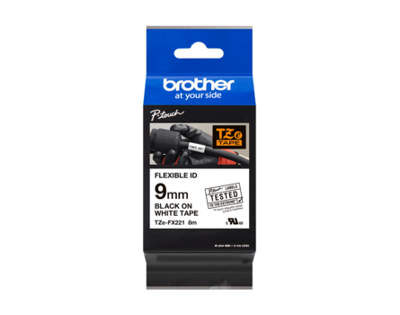 Páska Brother TZ-FX221 - originálny (Čierny tlač / biely podklad)