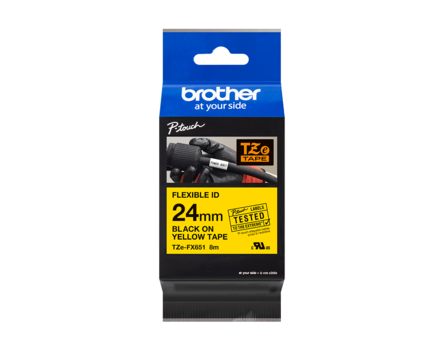 Páska Brother TZ-FX651 - originálny (Čierny tlač / žltý podklad)