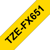 Páska Brother TZ-FX651 - originálny (Čierny tlač / žltý podklad)