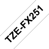 Páska Brother TZ-FX251 - originálny (Čierny tlač/biely podklad)
