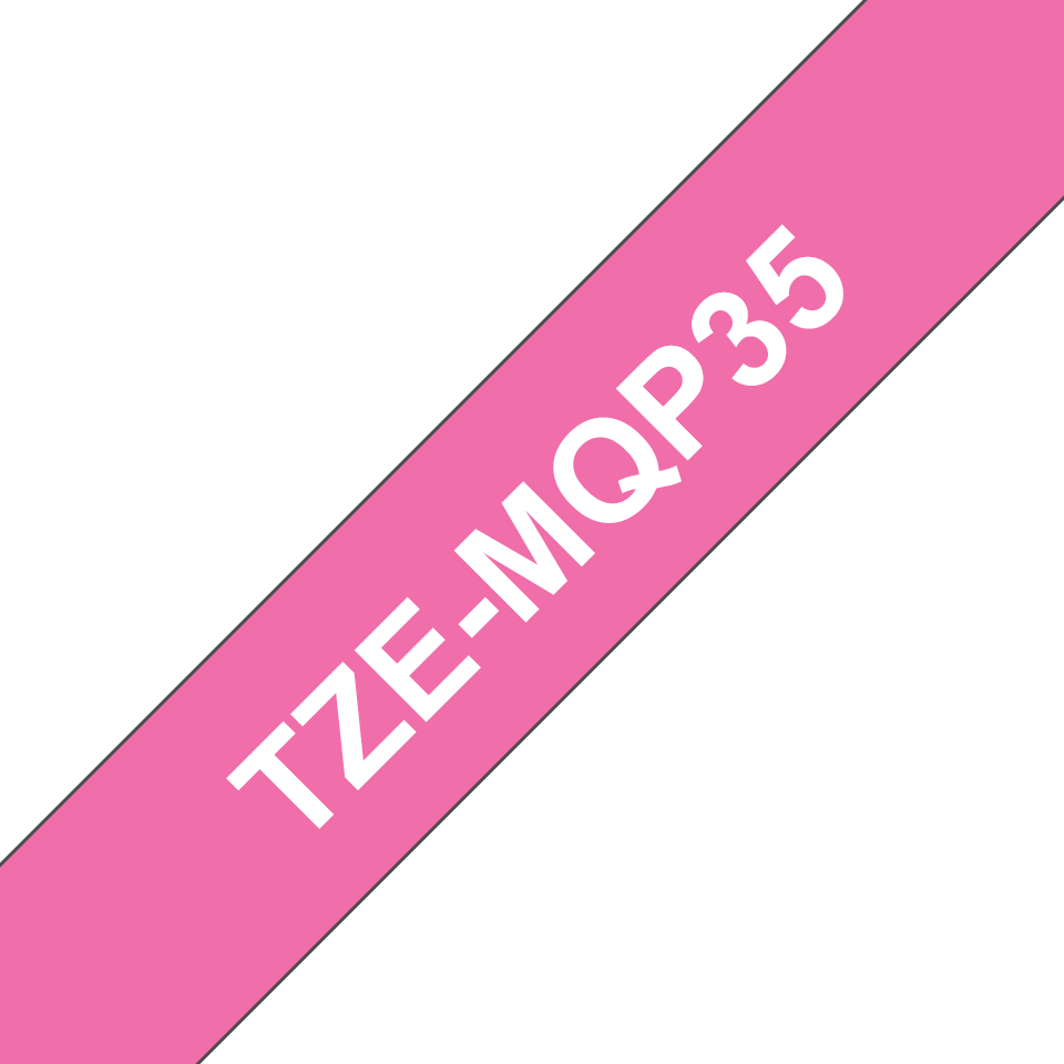 Páska Brother TZE-MQP35 - originálny (Biely tlač / ružový poklad)