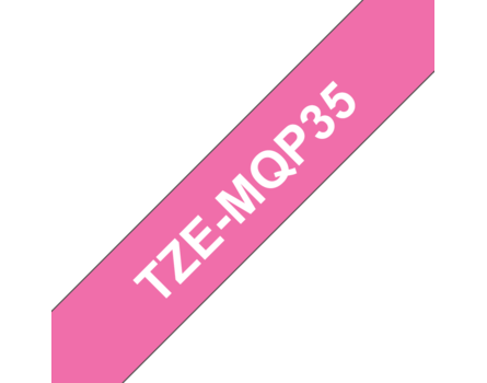 Páska Brother TZE-MQP35 - originálny (Biely tlač / ružový poklad)