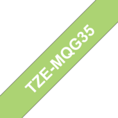 Páska Brother TZE-MQG35 - originálne (Biely tlač / zelený podklad)