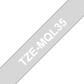 Páska Brother TZE-MQL35 - originálne (Biely tlač / svetlo sivý podklad)