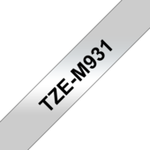 Páska Brother TZ-M931 - originálne (Čierny tlač/strieborný podklad)