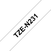 Páska Brother TZ-N231 - originálne (Čierny tlač/biely podklad)