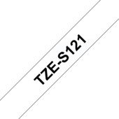 Páska Brother TZ-S121 - originálne (Čierny tlač / priesvitný podklad)